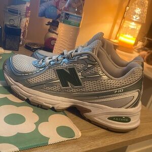 New Balance Women’s Silver, White, and Green 740 Athletic Sneakers